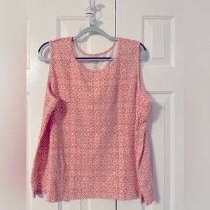 Hasting & Smith Coral Pink & White Tank Top Size 3X